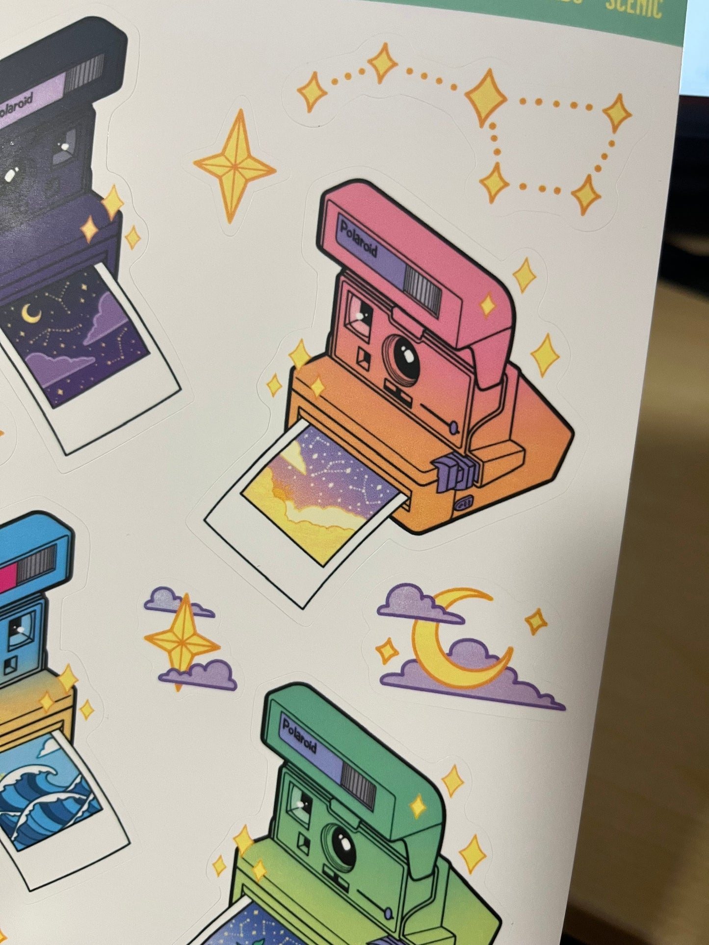 A5 Photograph scenic sticker sheet