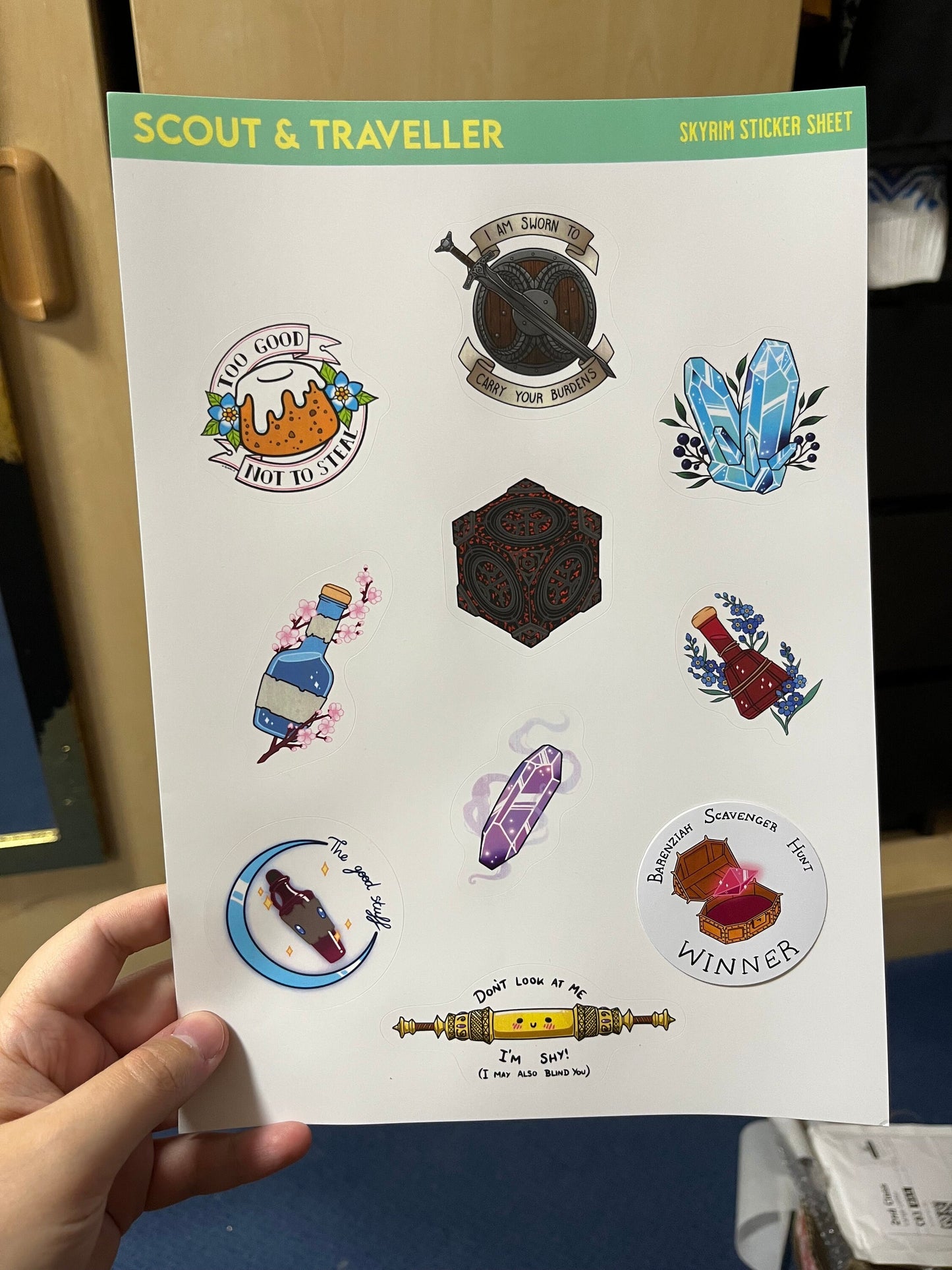 A4 Fantasy RPG Sticker Sheet