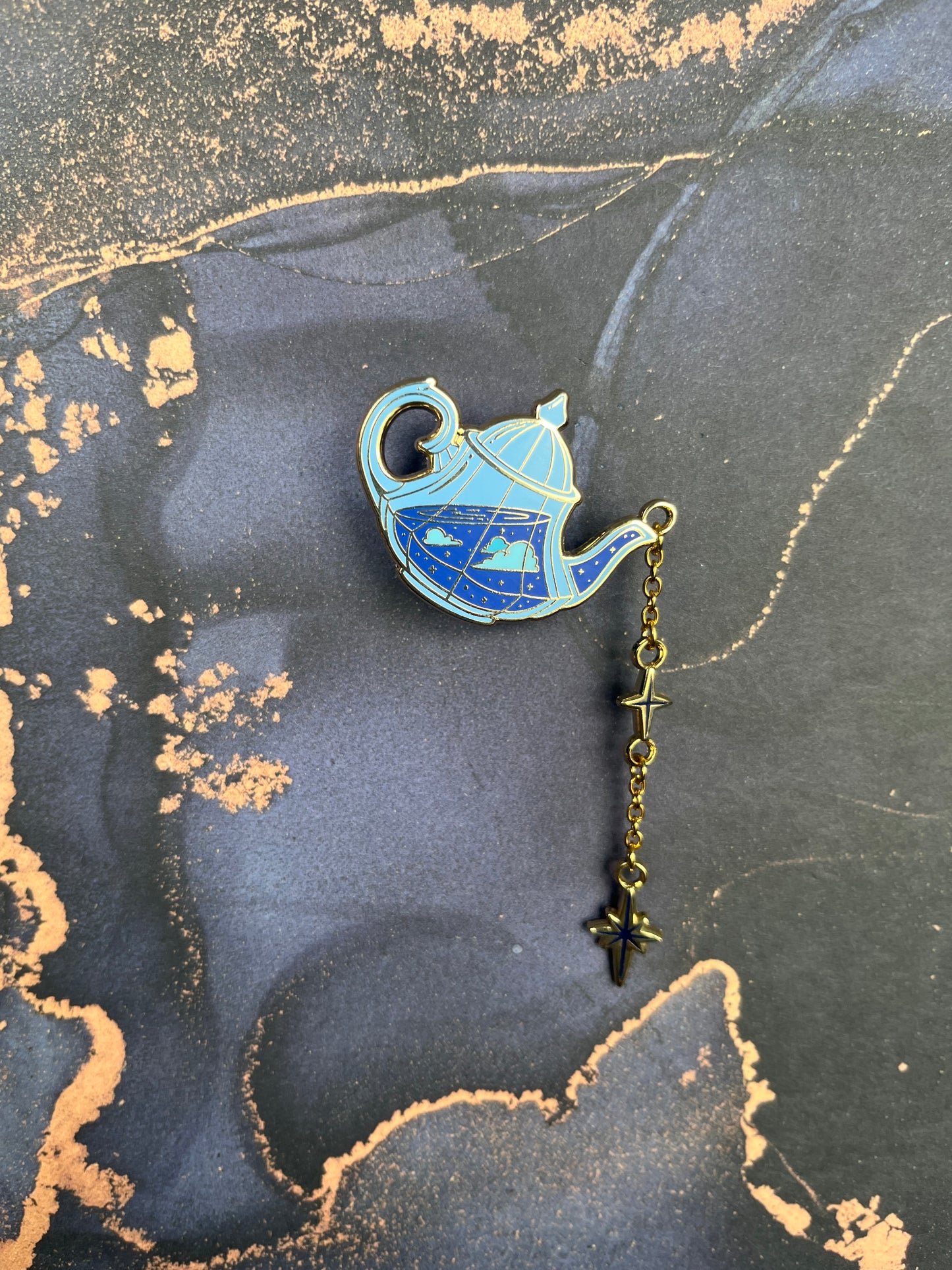 Celestial teapot Pin - Ornate Evening
