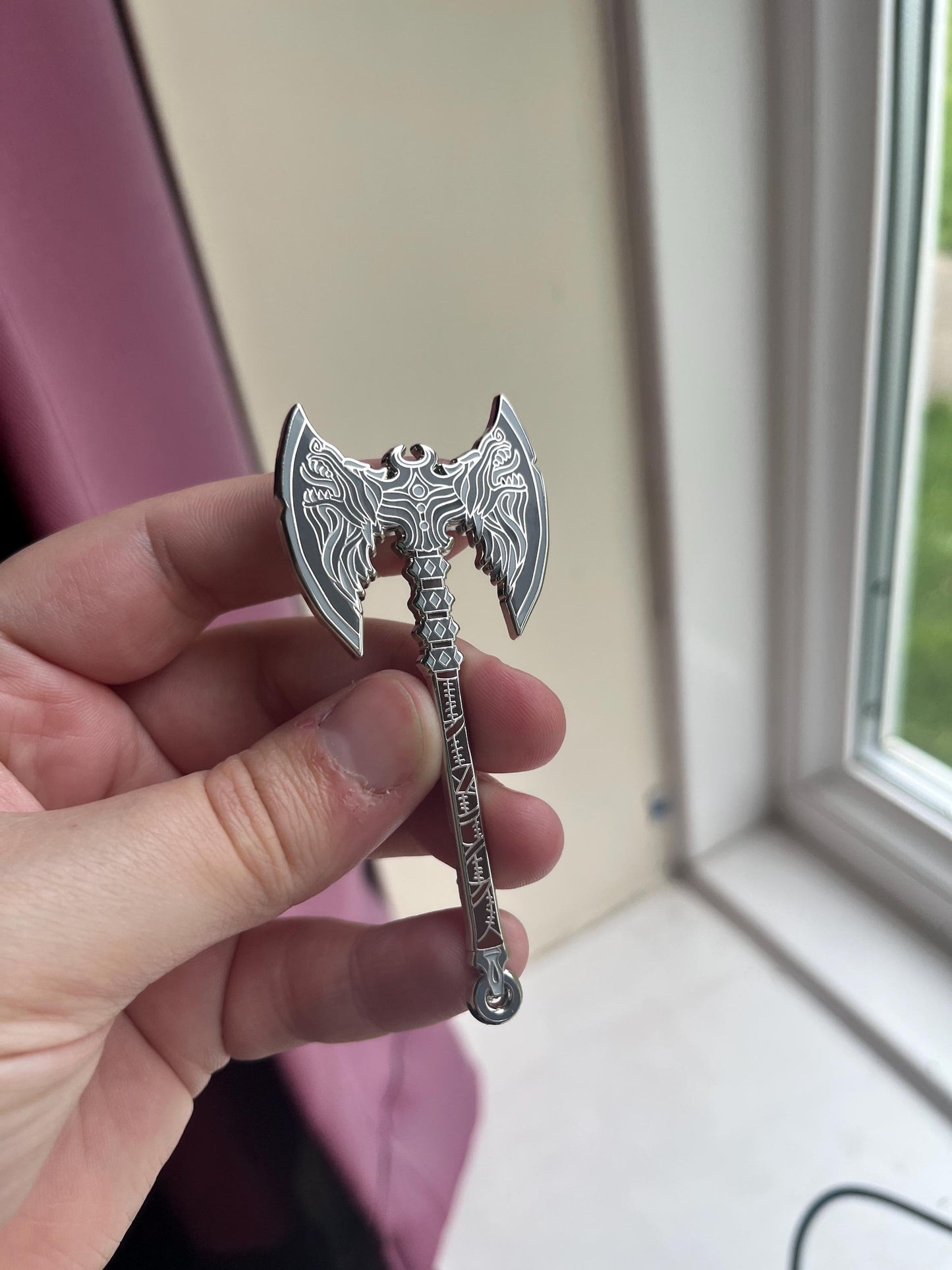 RUEFUL AXE Daedric artefact pin