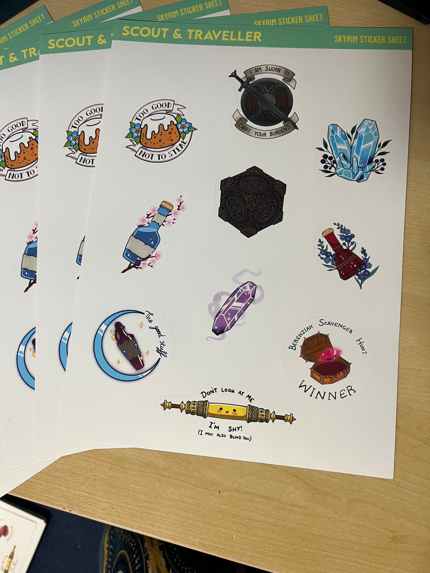 A4 Fantasy RPG Sticker Sheet
