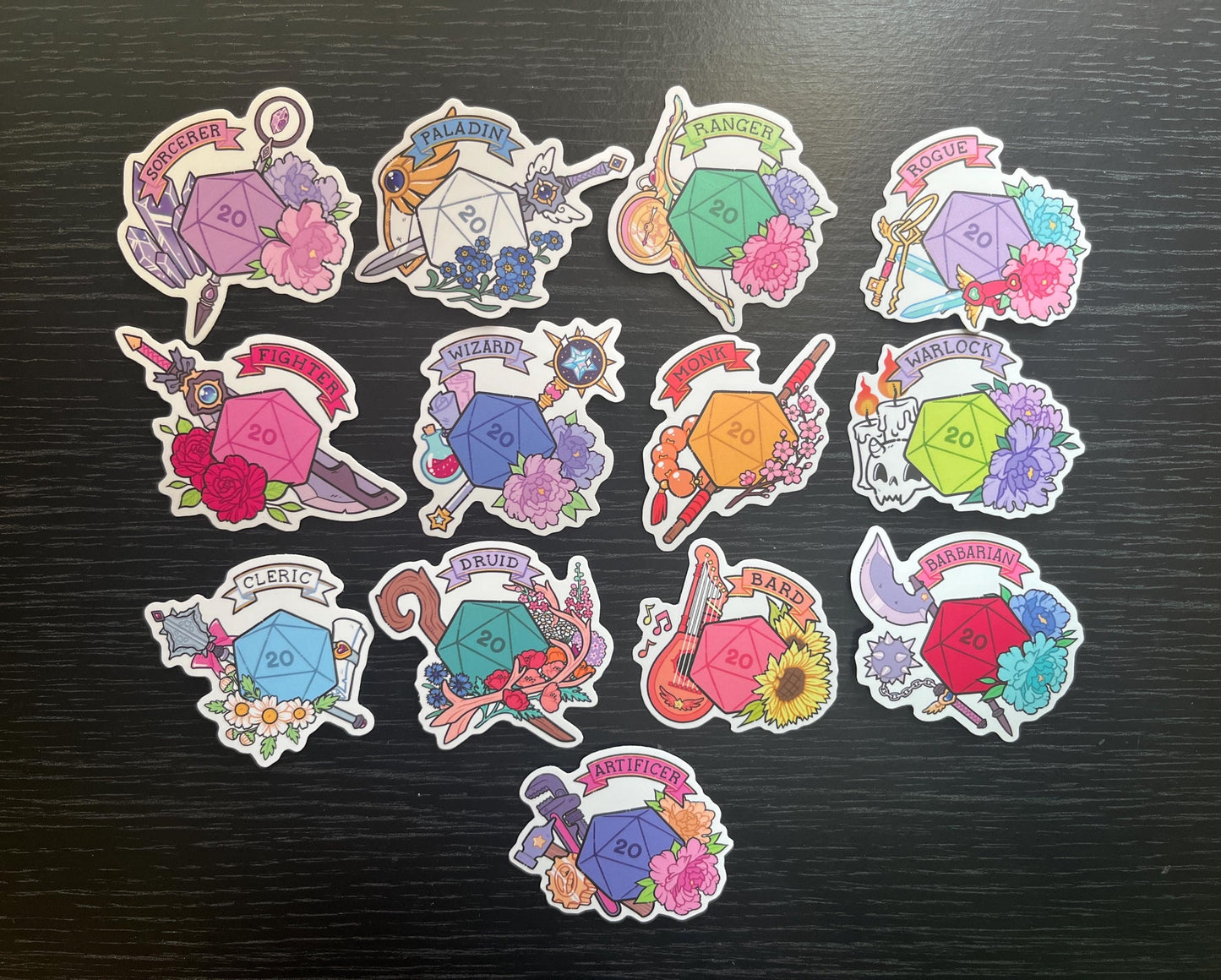 DnD class stickers - Magical Girl inspired - MATT