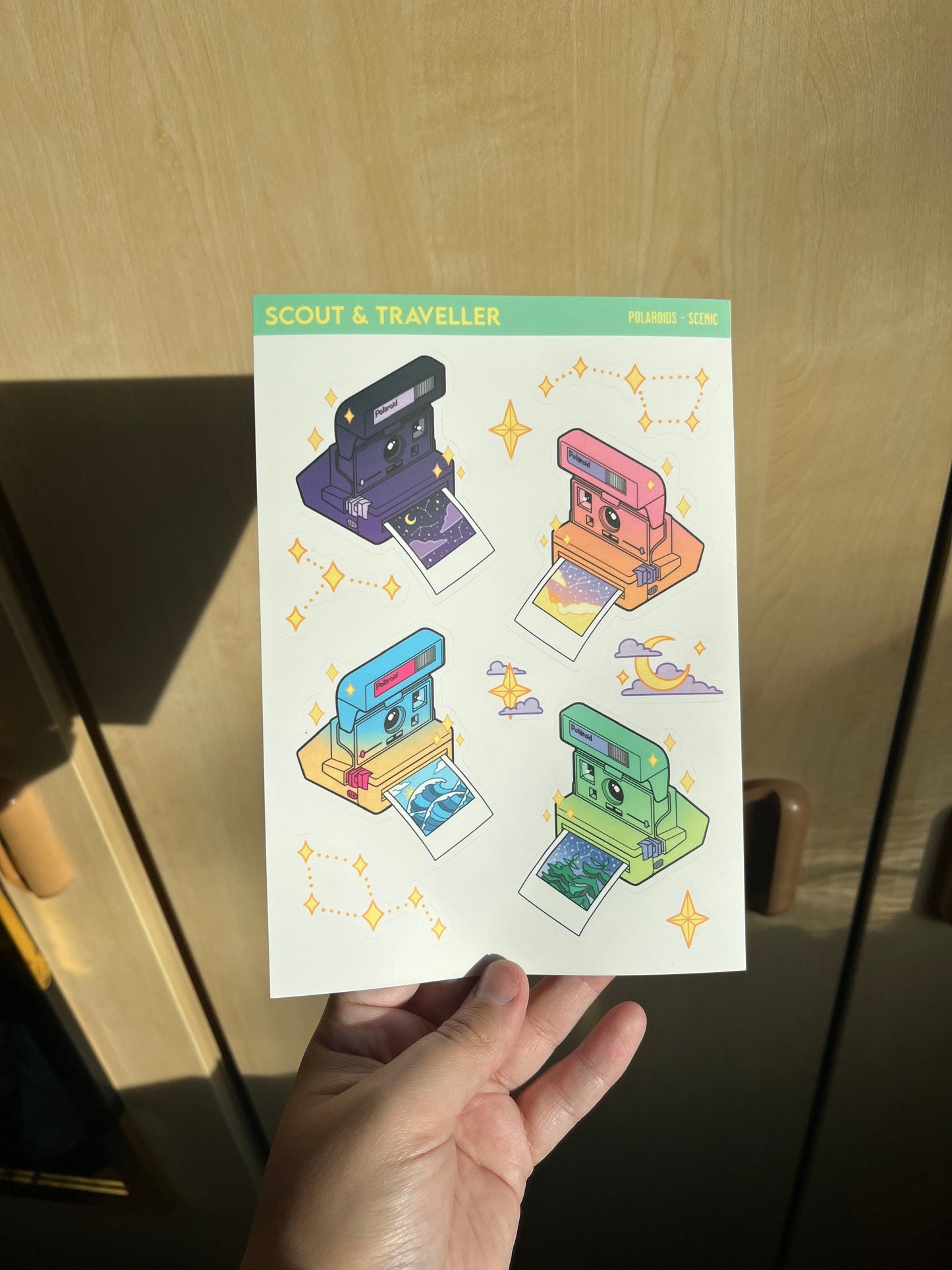 A5 Photograph scenic sticker sheet