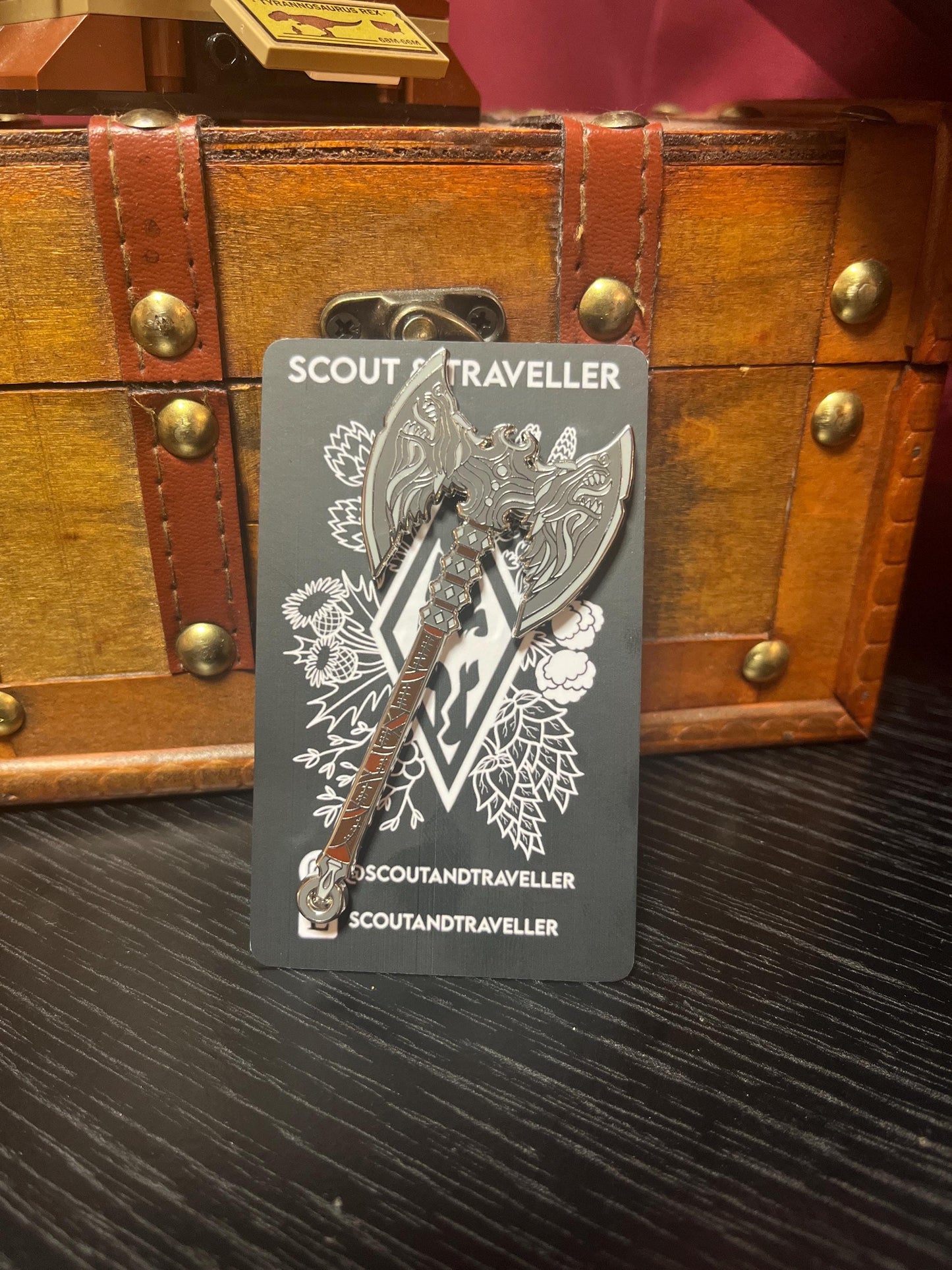 RUEFUL AXE Daedric artefact pin
