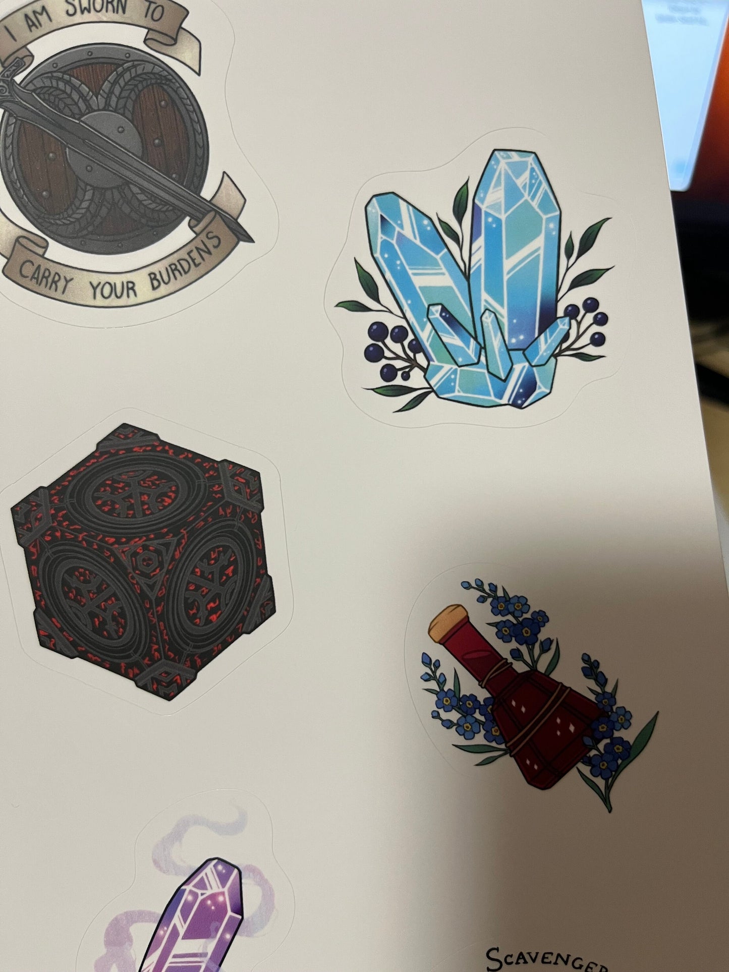 A4 Fantasy RPG Sticker Sheet