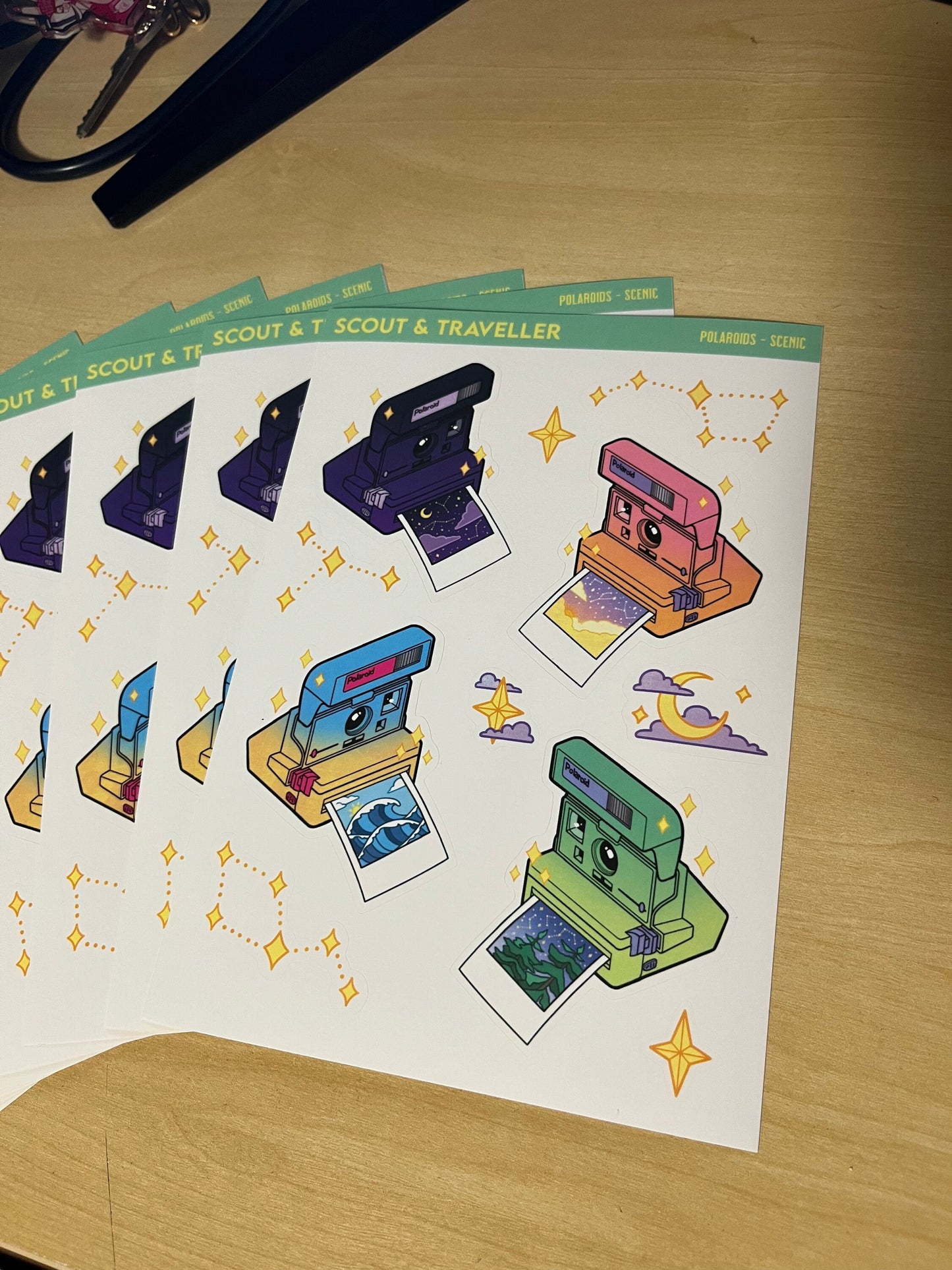 A5 Photograph scenic sticker sheet