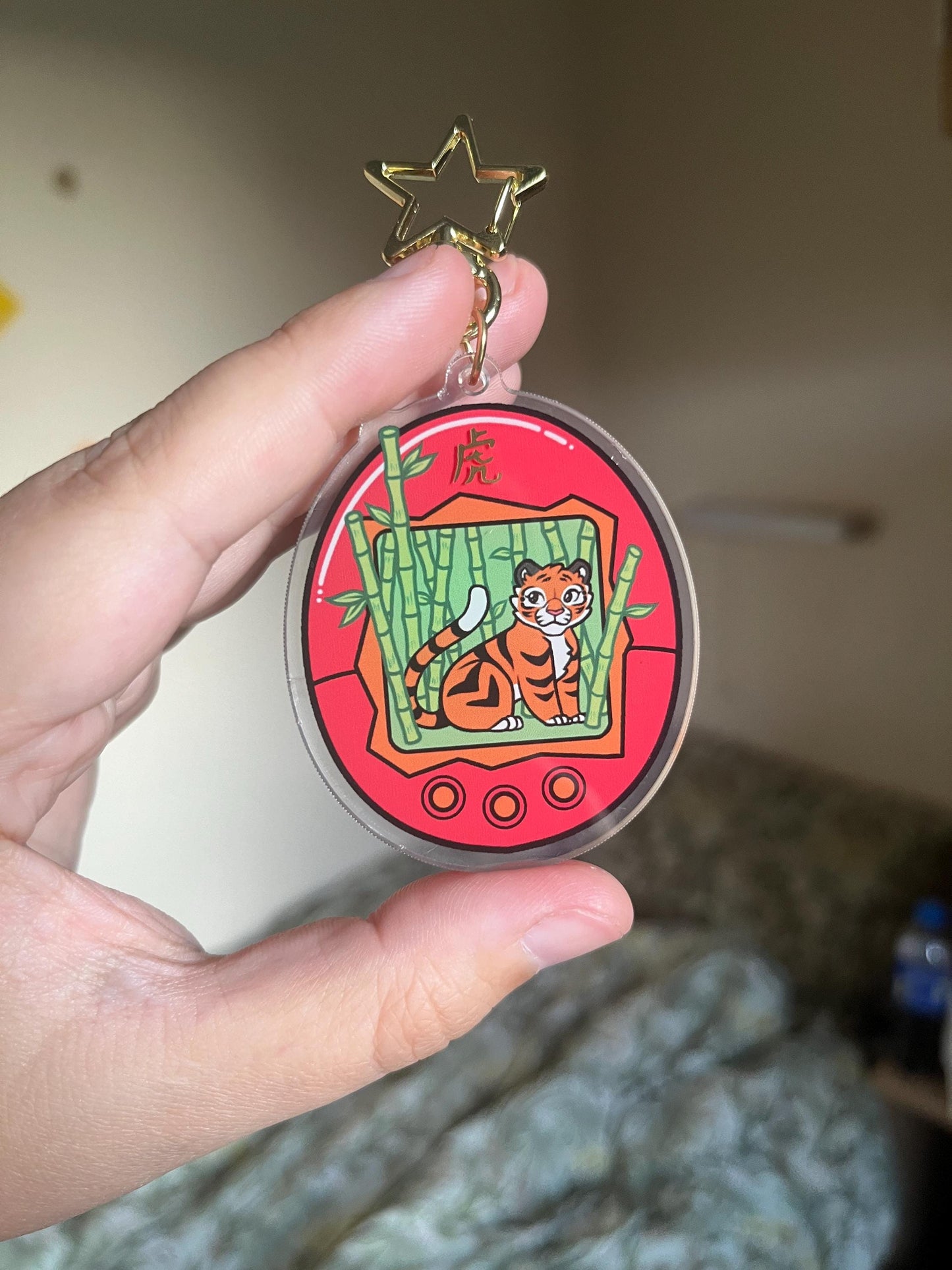Chinese Zodiac - TIGER - Tamagotchi Keyring