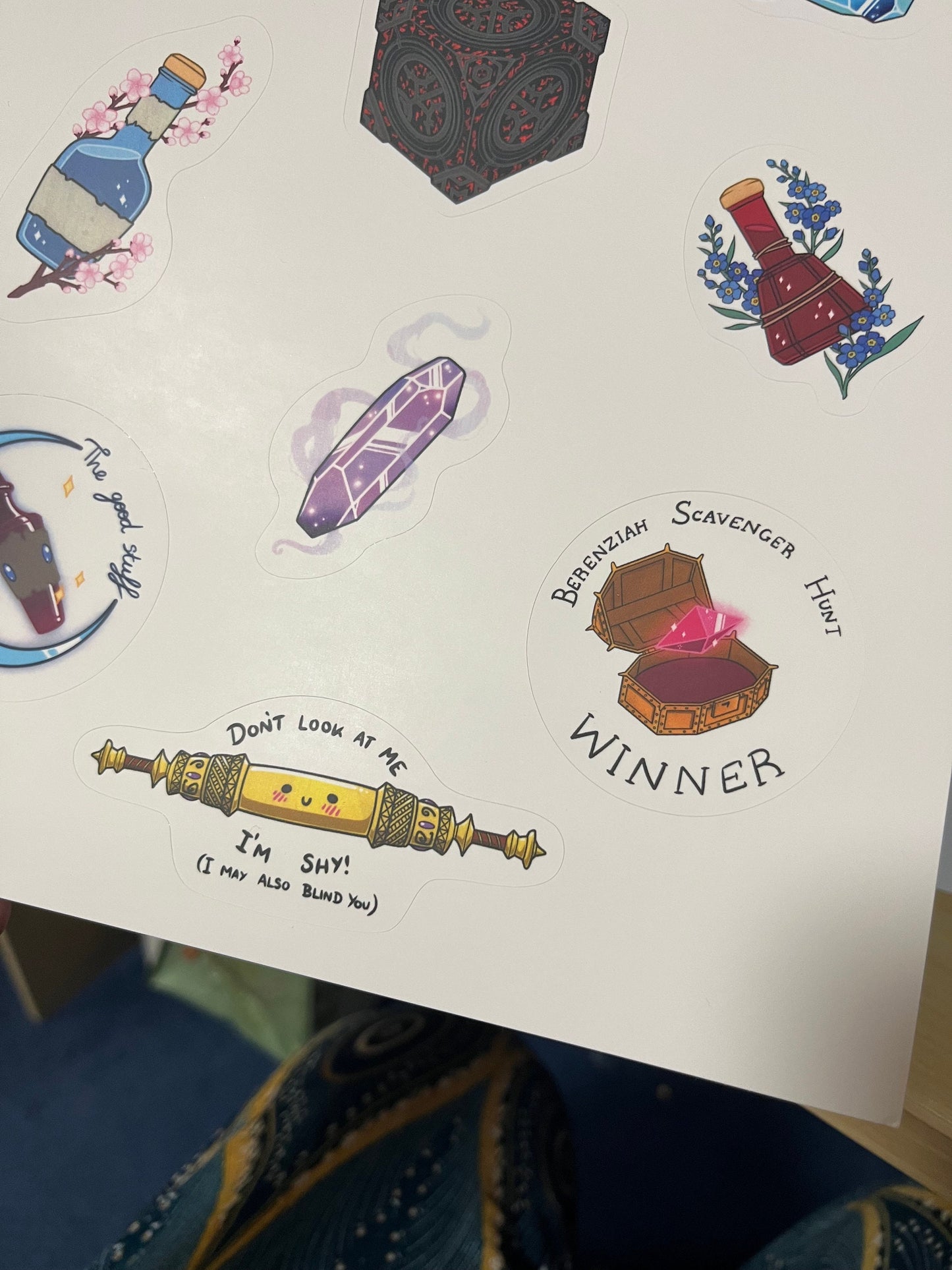 A4 Fantasy RPG Sticker Sheet