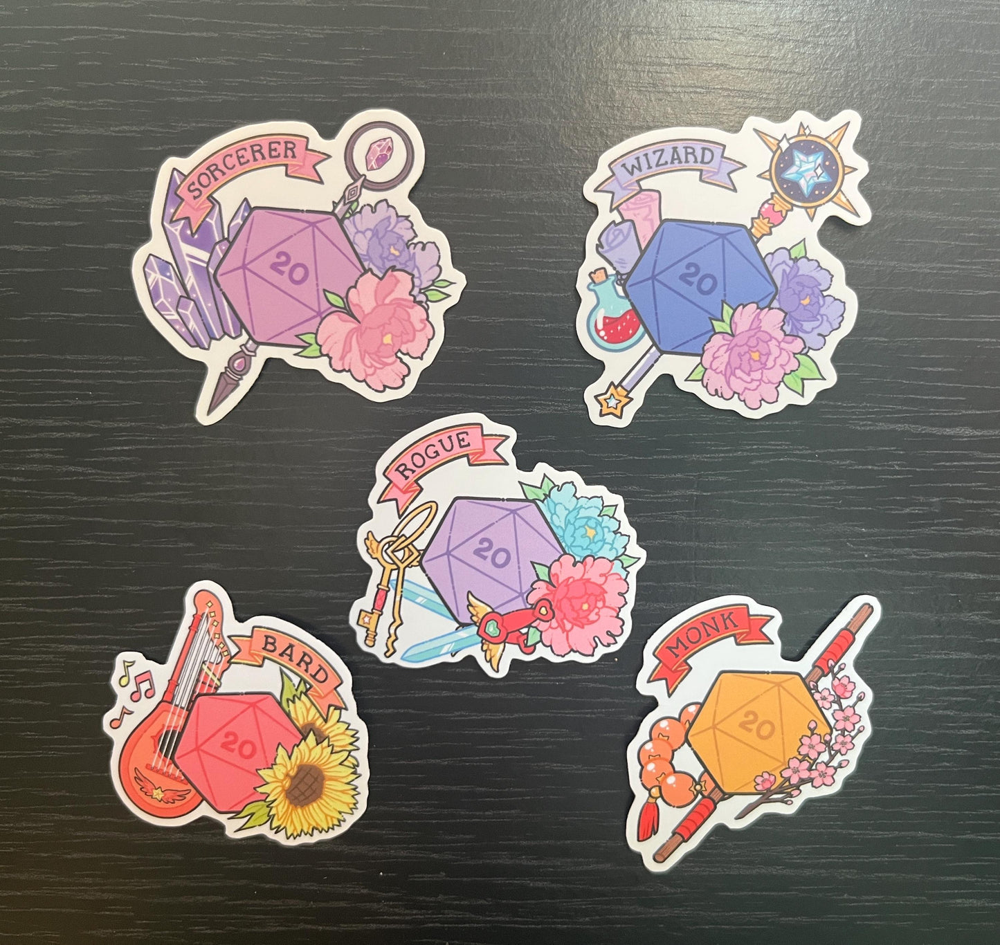 DnD class stickers - Magical Girl inspired - MATT