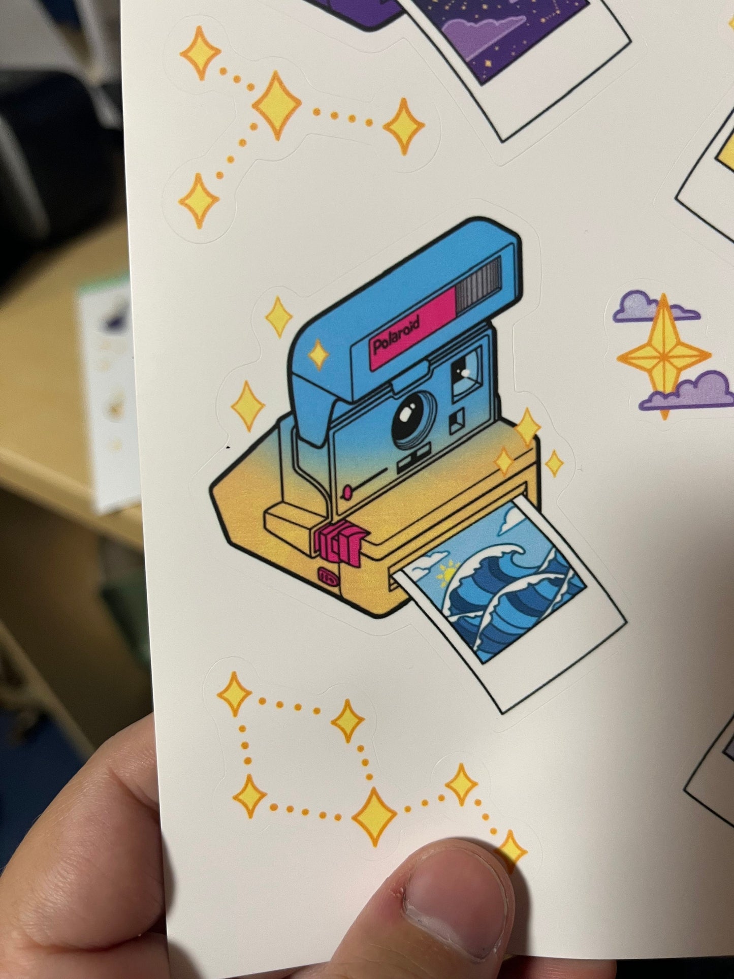 A5 Photograph scenic sticker sheet