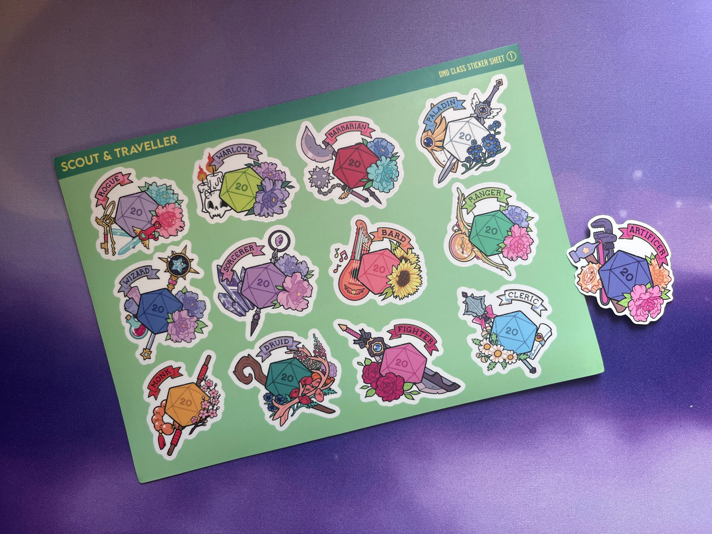 DnD class stickers - Magical Girl inspired - MATT