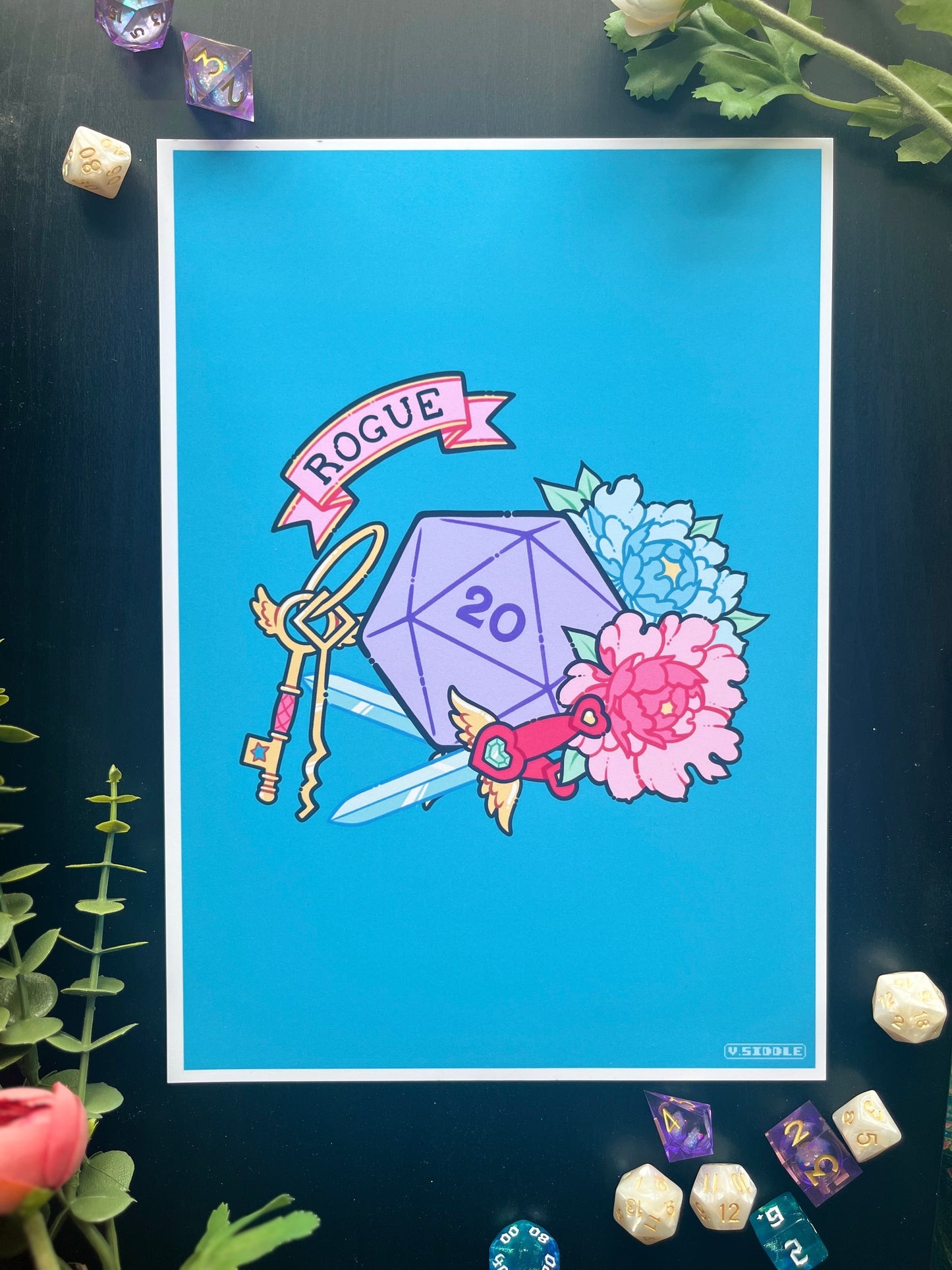 DnD Class Prints A4 - ROGUE - magical girl inspired