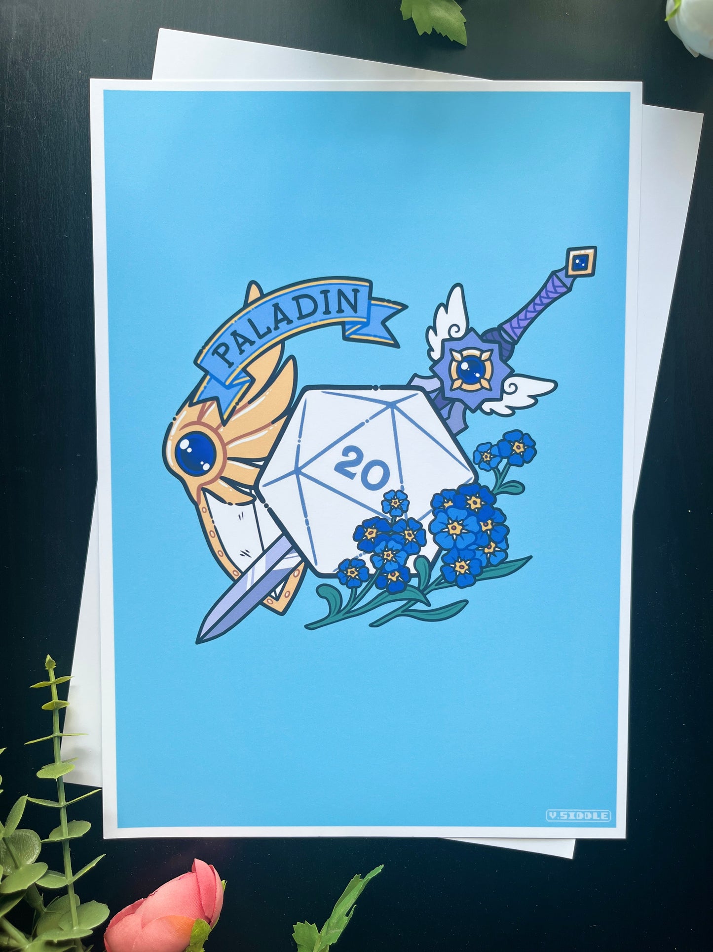 DnD Class Prints A4 - PALADIN - magical girl inspire