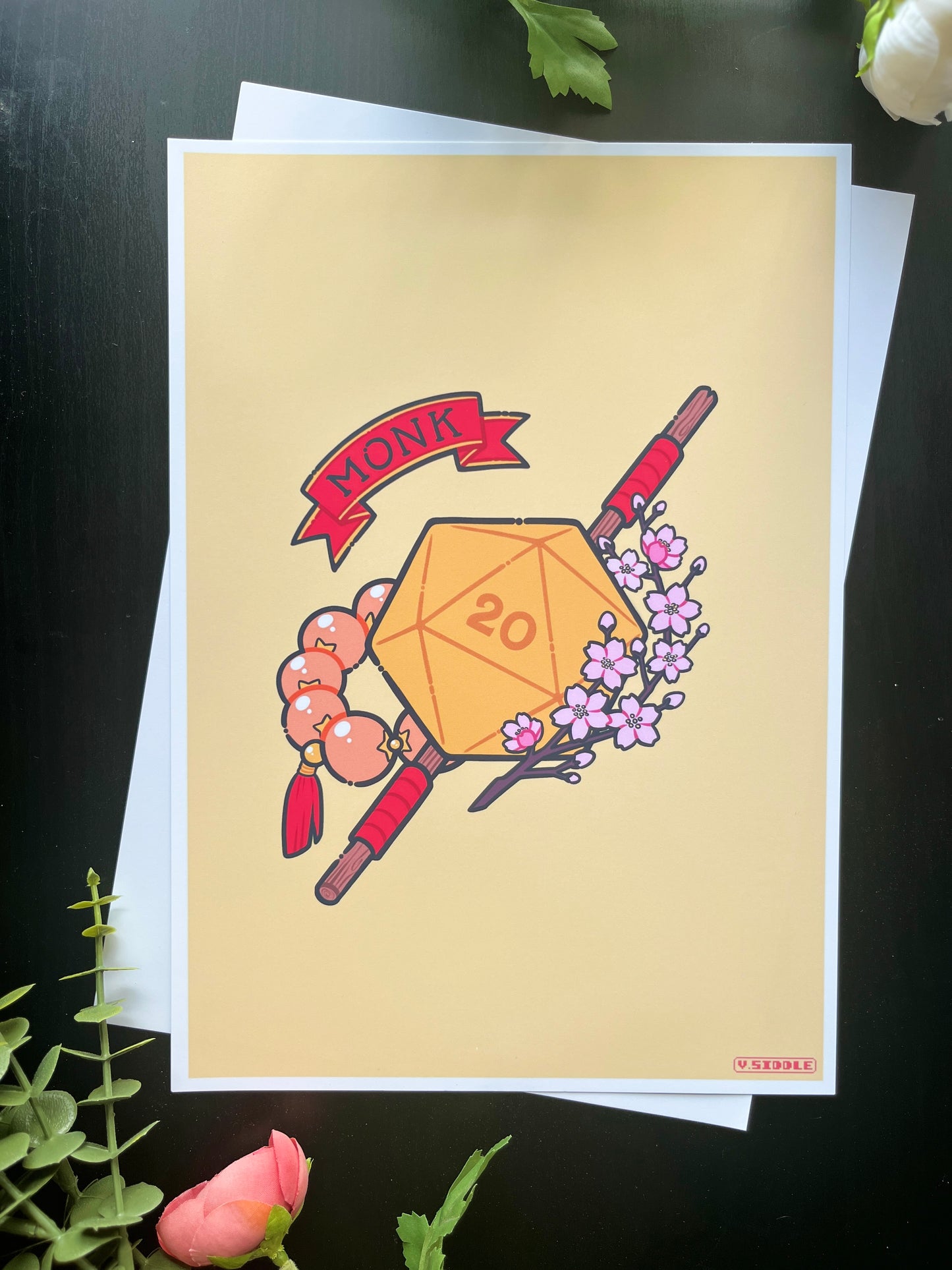 DnD Class Prints A4 - MONK - magical girl inspired