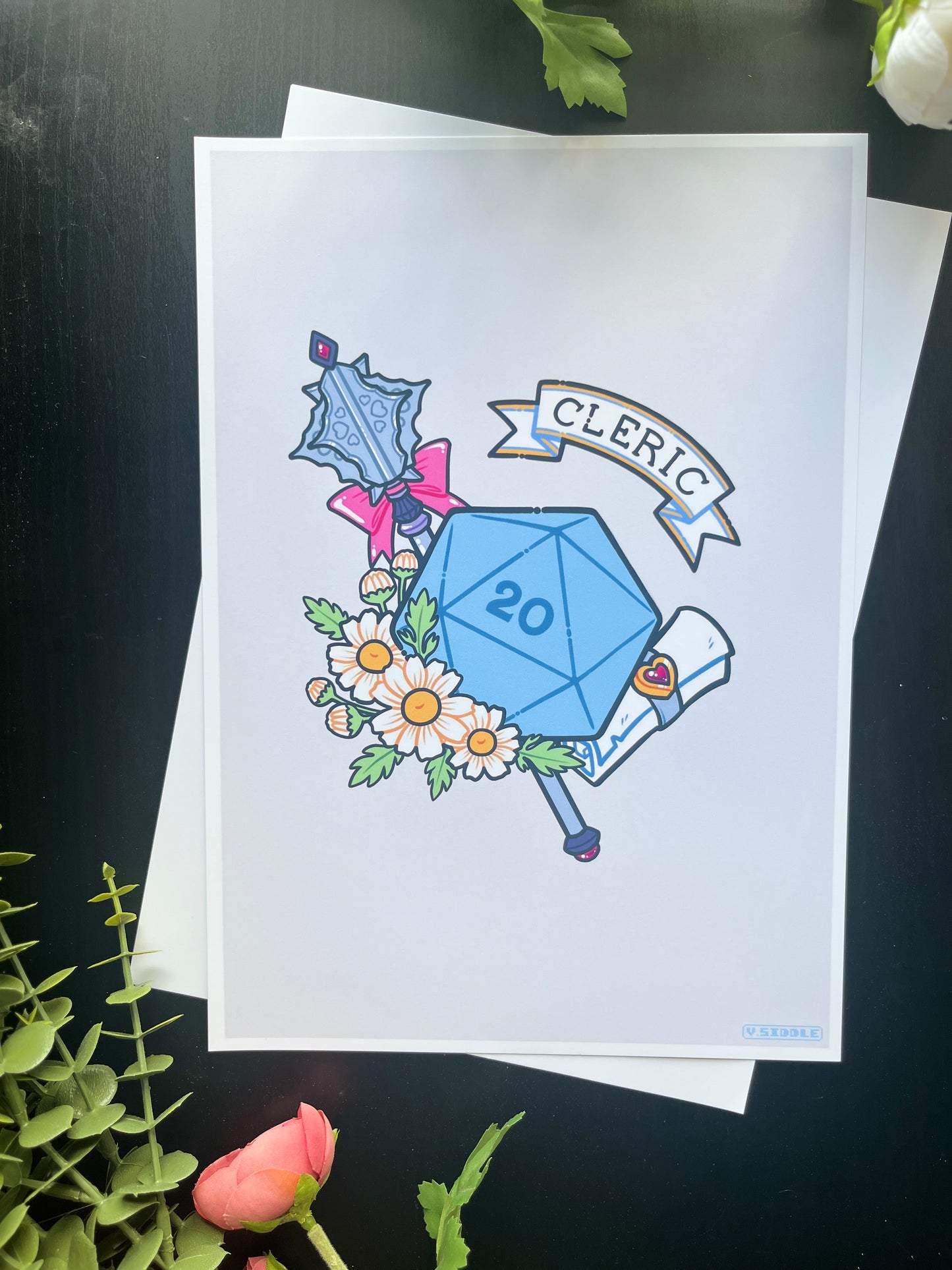 DnD Class Prints A4 - CLERIC - magical girl inspire