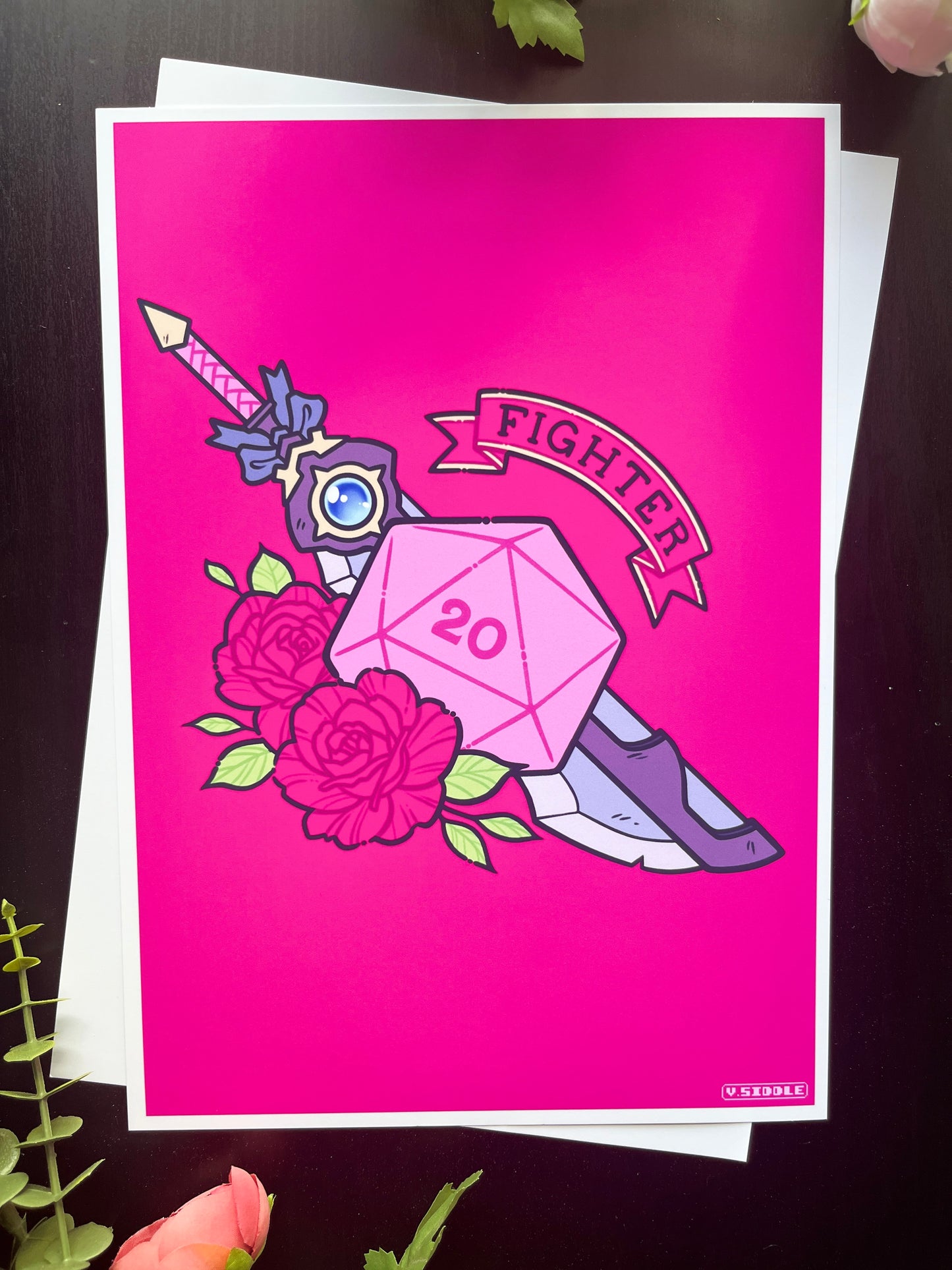 DnD Class Prints A4 - FIGHTER - magical girl inspire