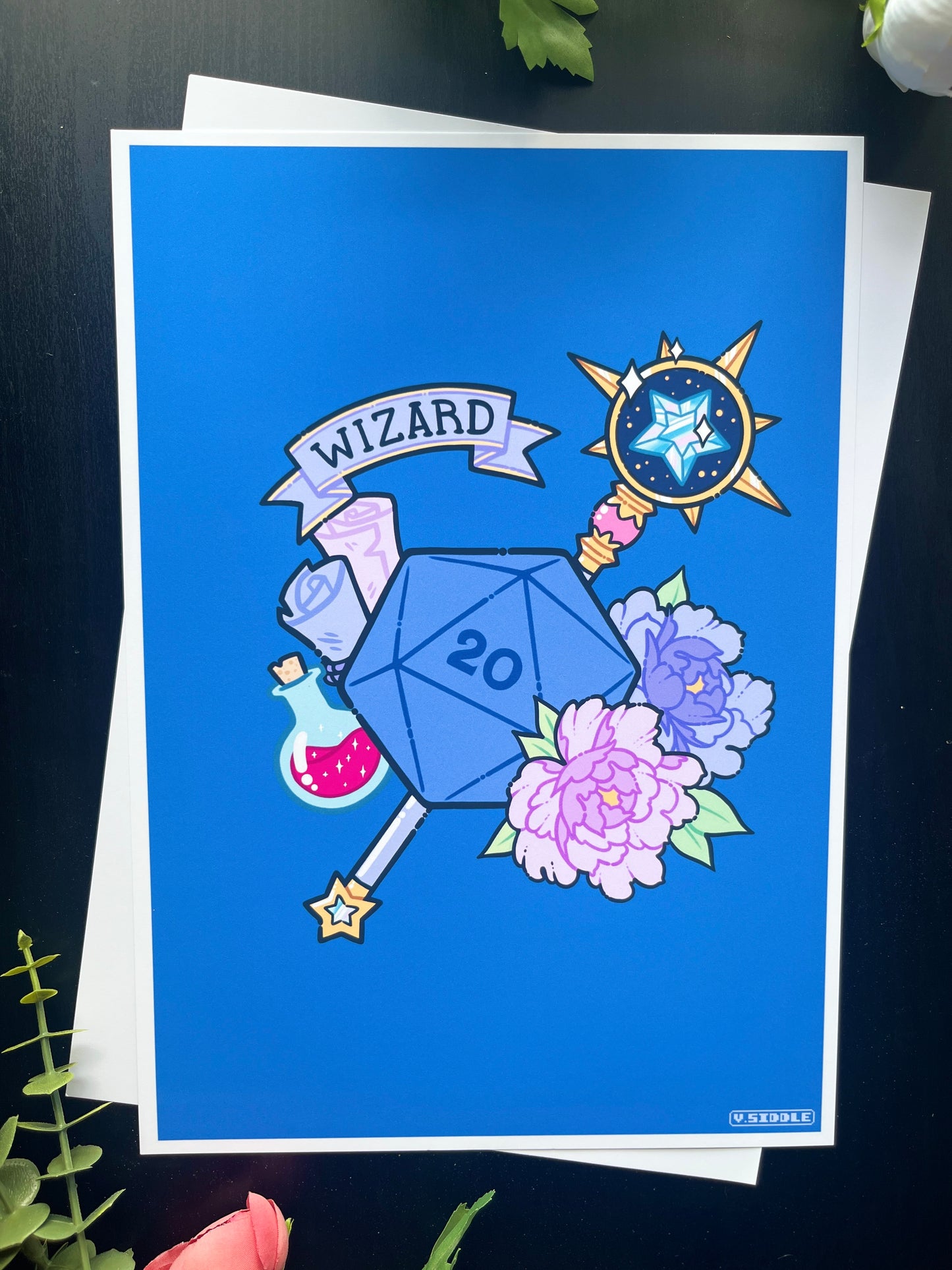 DnD Class Prints A4 - WIZARD - magical girl inspired