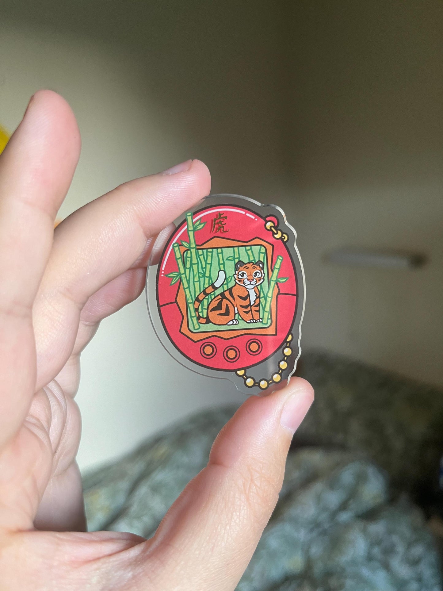 Chinese Zodiac -TIGER - Tamagotchi Pin Badge