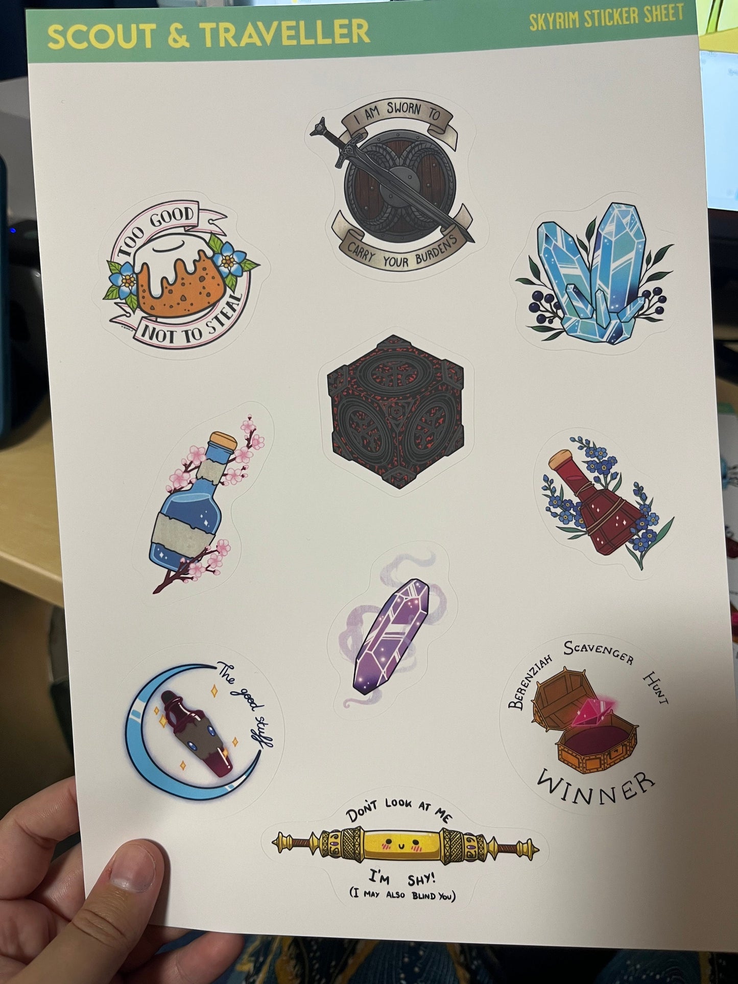 A4 Fantasy RPG Sticker Sheet