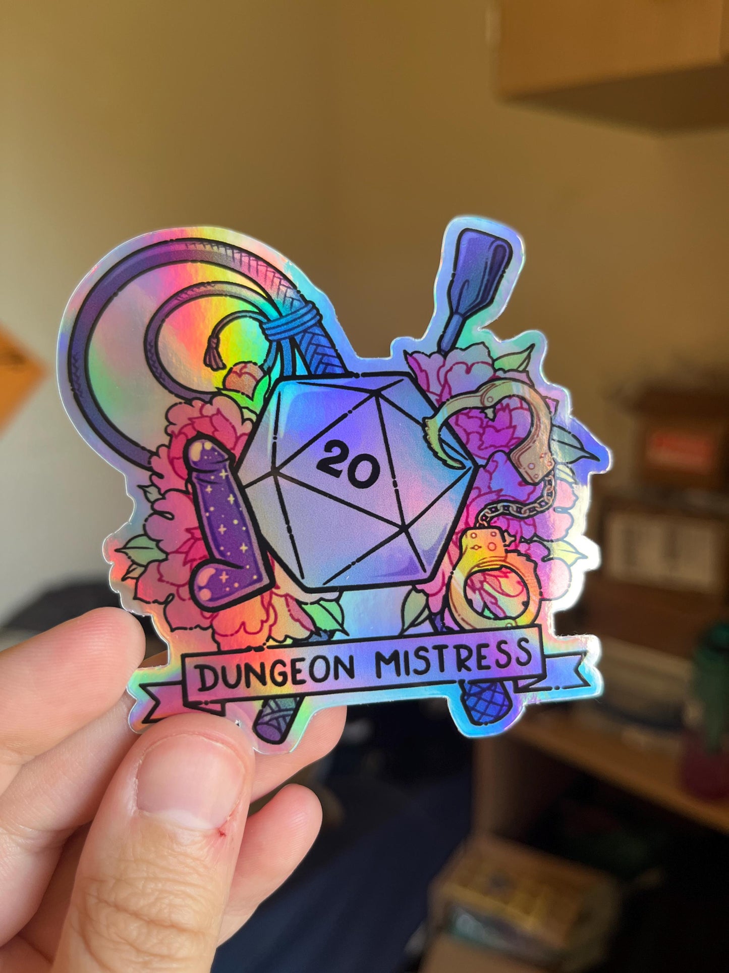 NSFW Dungeon Mistress - D20 sticker