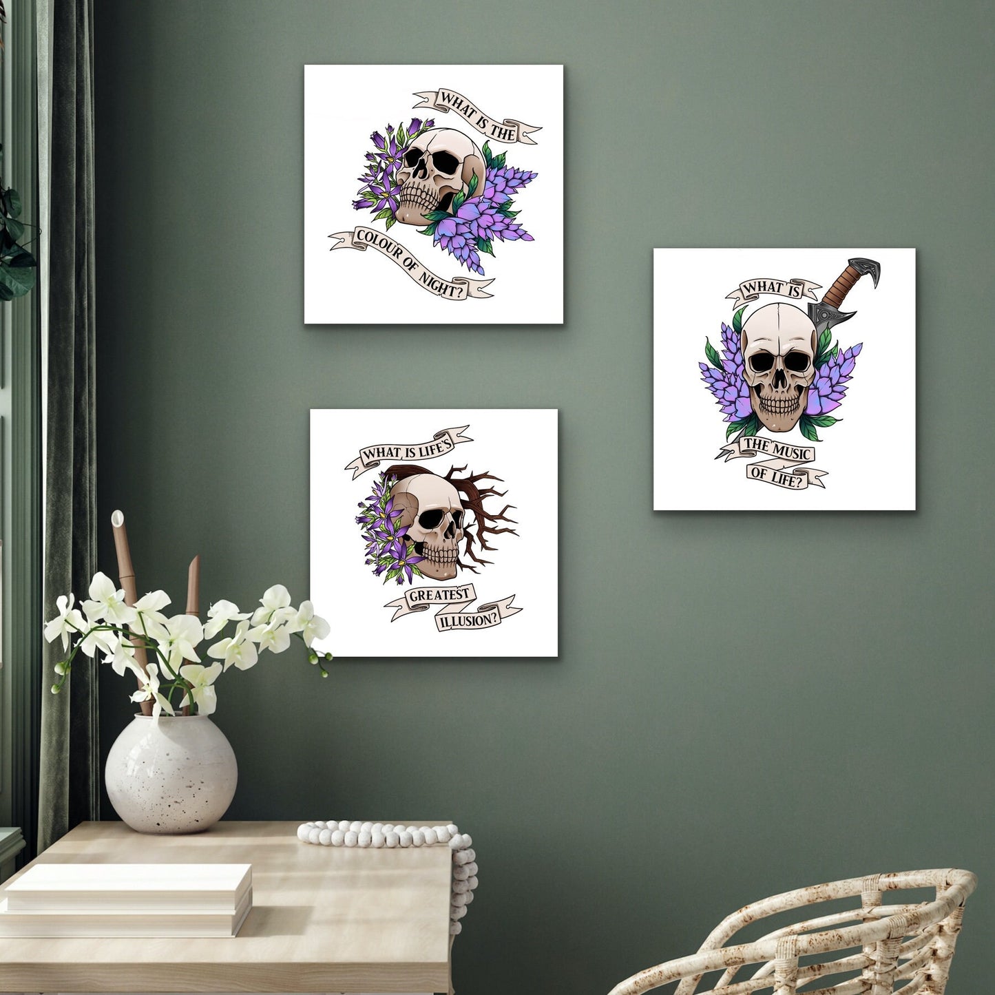 3 Piece - Skyrim PRINT Dark brotherhood, The elder scrolls V