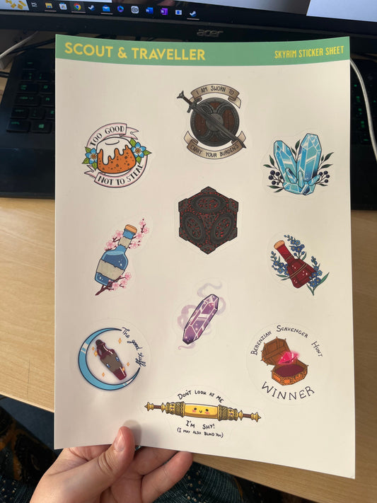 A4 Fantasy RPG Sticker Sheet