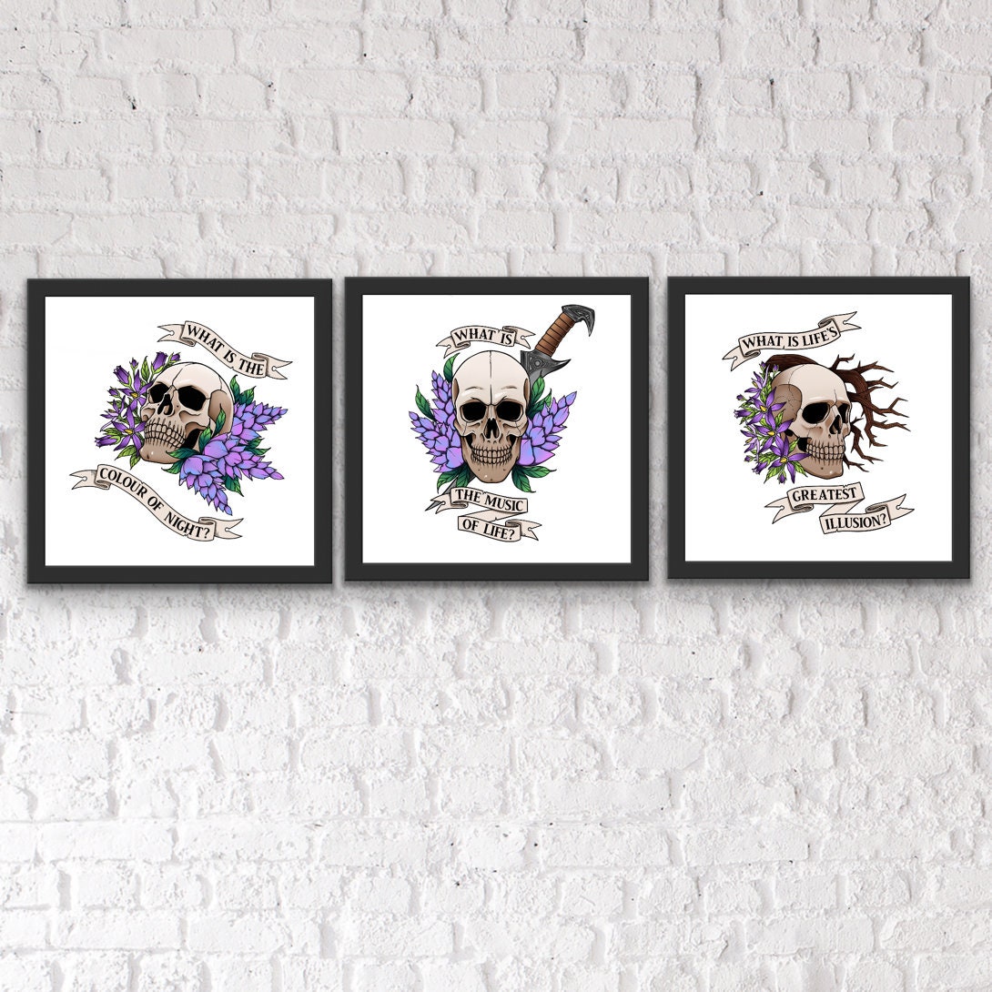 3 Piece - Skyrim PRINT Dark brotherhood, The elder scrolls V