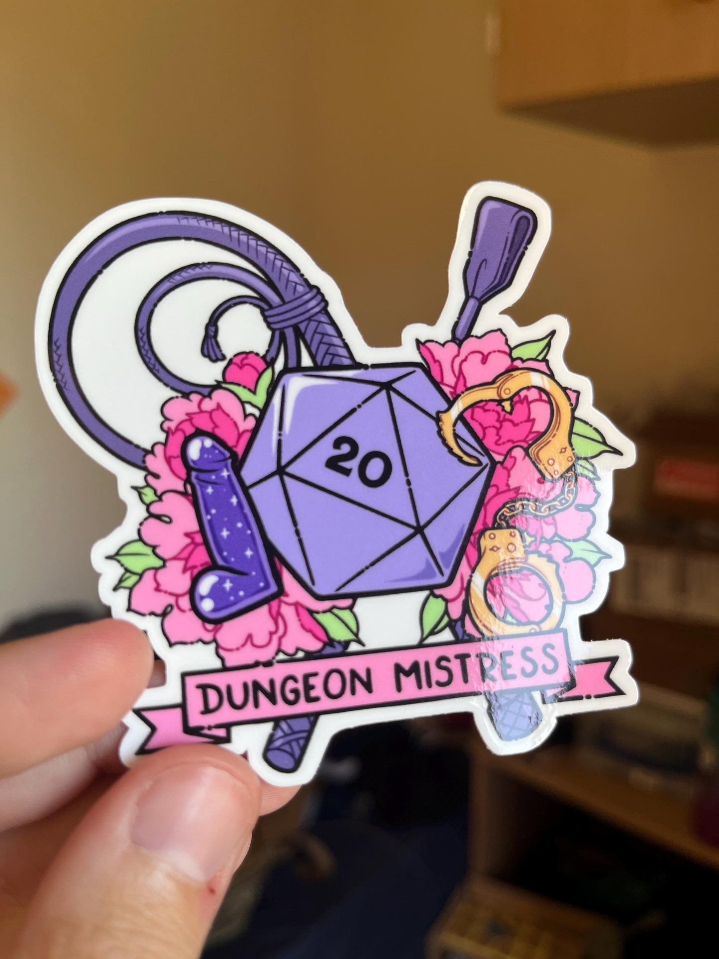 NSFW Dungeon Mistress - D20 sticker