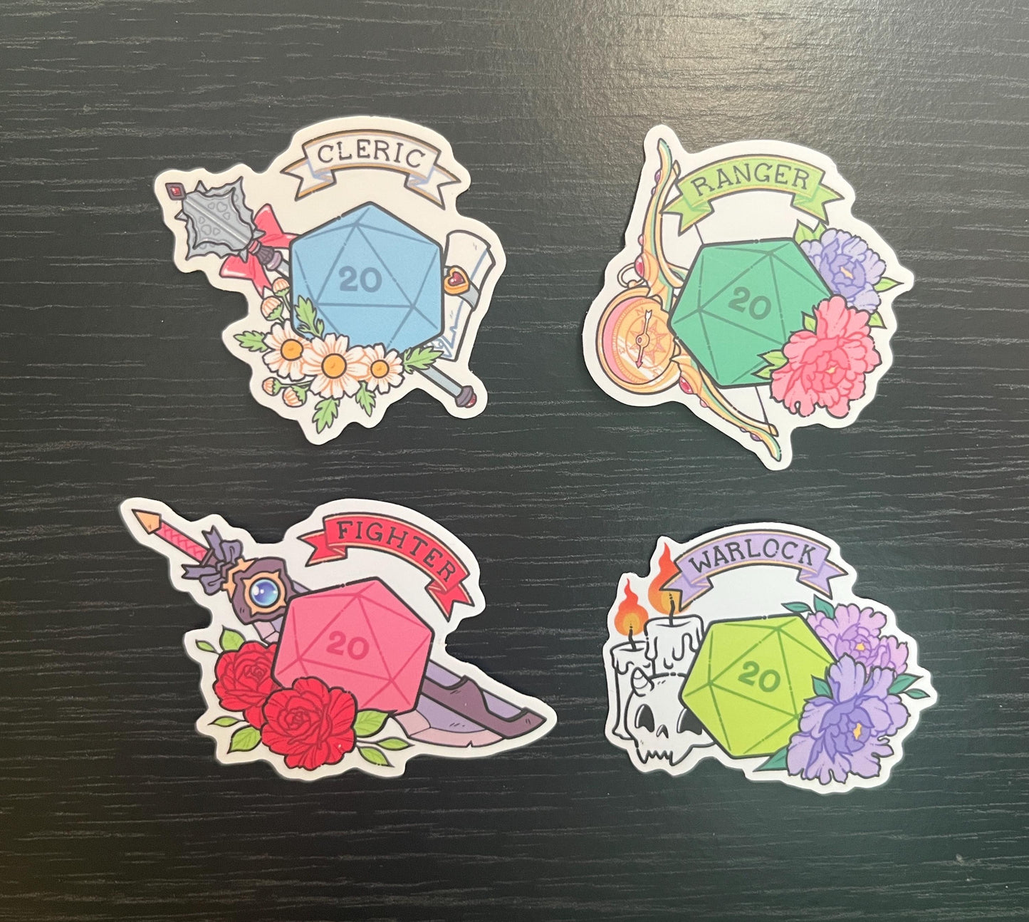 DnD class stickers - Magical Girl inspired - MATT